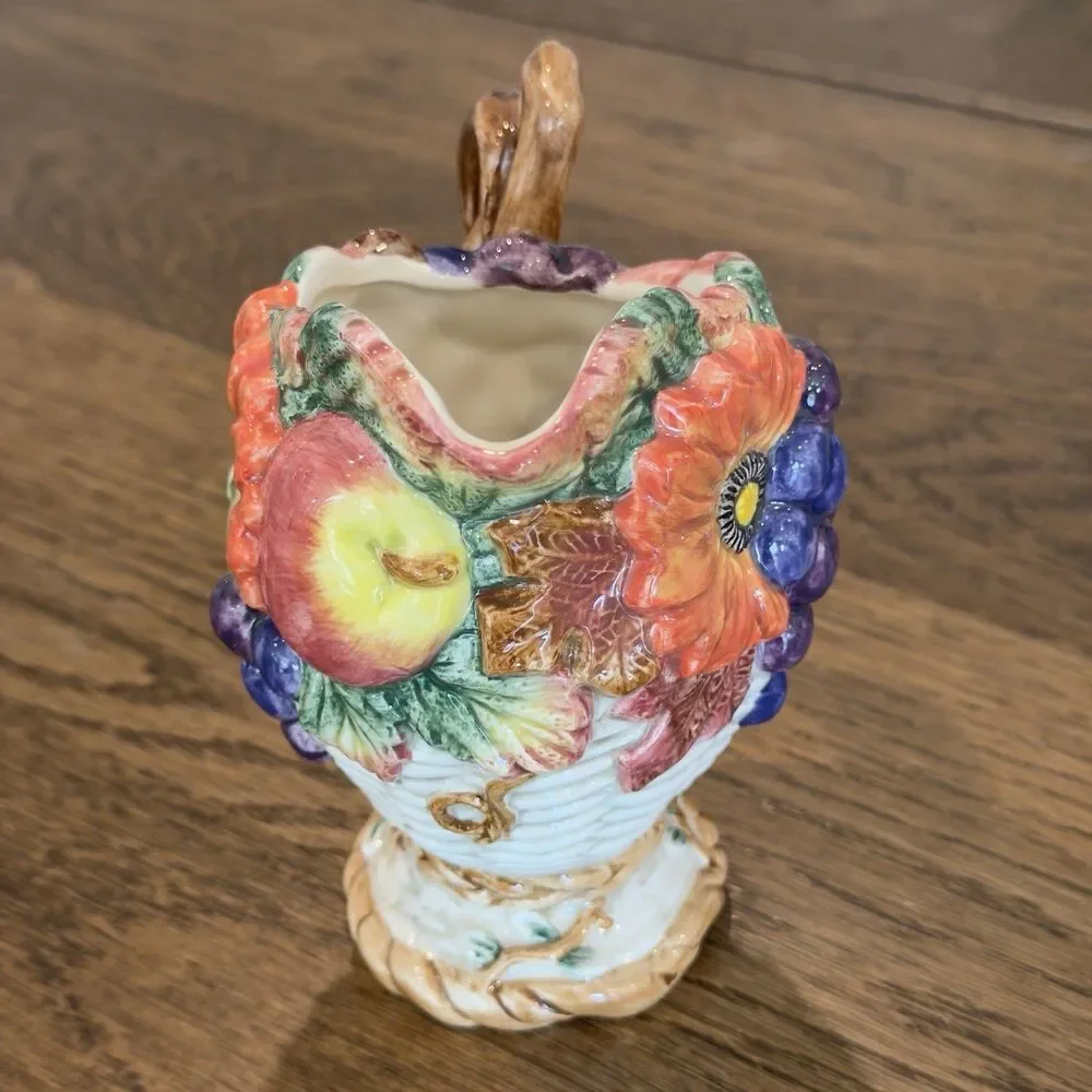Fitz and Floyd Autumn Bounty Harvest Heritage Sugar Creamer Set W/Lid Spoon Box